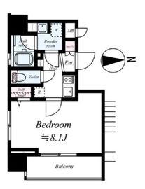 コンシェリア門前仲町リバーサイド 2階 間取り図