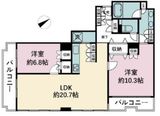 西早稲田パークタワー 4階 間取り図
