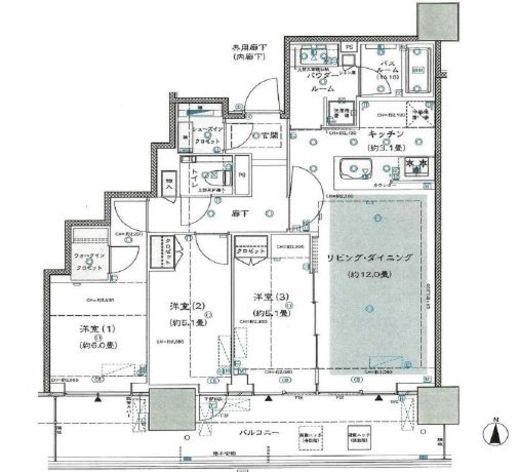 シティタワー国分寺ザ・ツインウエスト 22階 間取り図