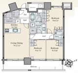 パークタワー東雲 43階 間取り図