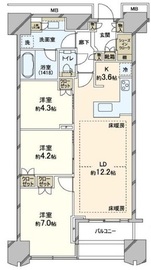 富久クロスコンフォートタワー(Tomihisa Cross)  31階 間取り図