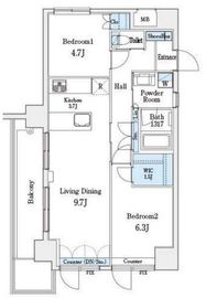 パークキューブ小岩 603 間取り図
