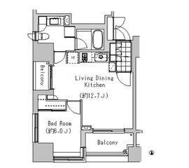 LaSante麻布十番 603 間取り図