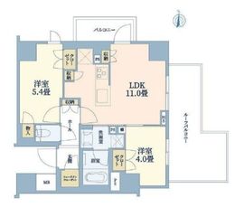 サンウッドテラス東京尾久 5階 間取り図