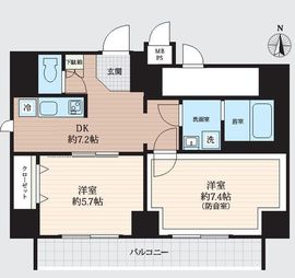 WHARF bo-on 住吉 1001 間取り図