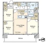 HARUMI FLAG SKYDUO SUN VILLAGE (晴海フラッグ スカイデュオ サンヴィレッジ) 32階 間取り図