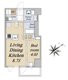 クレストコート旗の台 408 間取り図