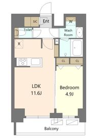 S-RESIDENCE新宿早稲田avelis (エスレジデンス新宿早稲田アヴェリス) 403 間取り図