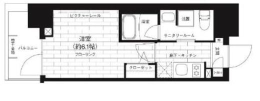 ステージファースト横浜 6階 間取り図