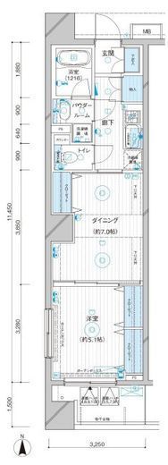 レグラス横浜ポートサイド 403 間取り図