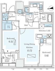 パークコートザ・三番町ハウス 11階 間取り図