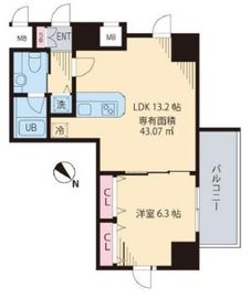 マノワール駒沢 504 間取り図