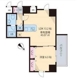 マノワール駒沢 804 間取り図