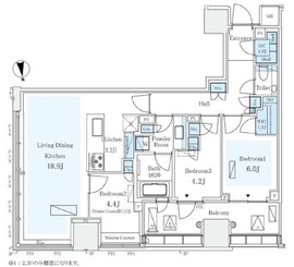 パークコートザ・三番町ハウス 6階 間取り図