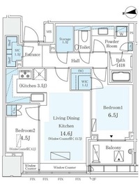 パークコートザ・三番町ハウス 6階 間取り図