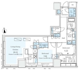 パークコートザ・三番町ハウス 11階 間取り図