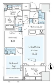パークコートザ・三番町ハウス 11階 間取り図