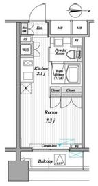 レジディア錦糸町2 808 間取り図