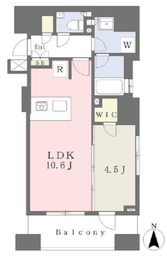 クオリア神南フラッツ 6階 間取り図