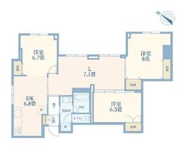 美竹コート 7階 間取り図