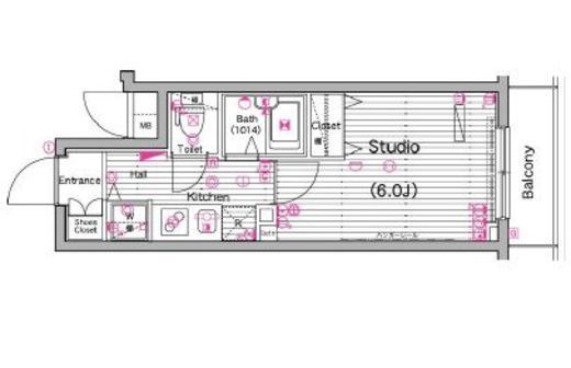 グランド・ガーラ横濱山下町 2階 間取り図