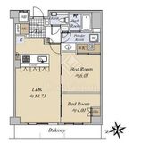 アトラス四谷本塩町 2階 間取り図