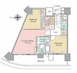 HARUMI FLAG SUN VILLAGE (晴海フラッグ サンヴィレッジ) 10階 間取り図