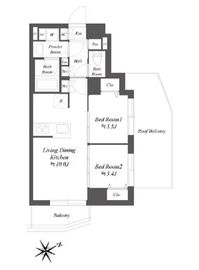 ブランシエスタ品川大井町パークエッジ 507 間取り図