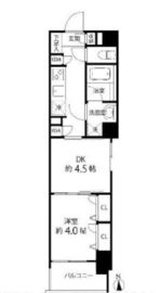 デュオステージ白金高輪 505 間取り図