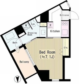 サンデプレ麻布 203 間取り図