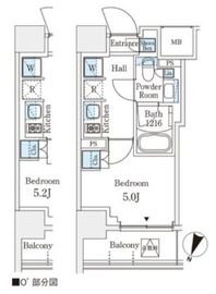 パークアクシス横浜阪東橋 417 間取り図