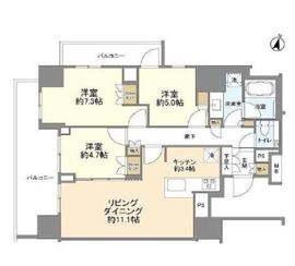 ブランズ本郷 6階 間取り図