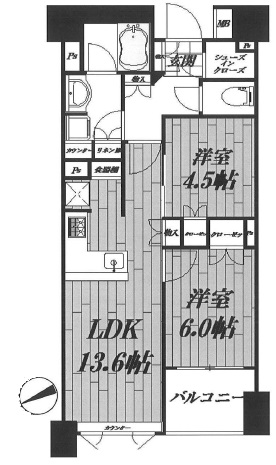 ミッドガーデン赤坂氷川 2階 間取り図