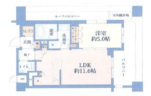 ジオ新宿百人町 5階 間取り図