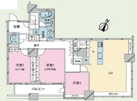 ザ・東京タワーズ ミッドタワー 45階 間取り図