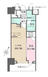 ザ・パークワンズ 日本橋人形町 2階 間取り図