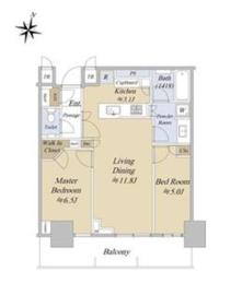 パークタワー西新宿 21F5 間取り図