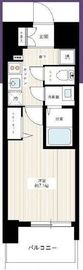 プレサンスジェネ浅草WEST 5階 間取り図