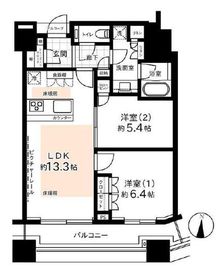 コンシェリア西新宿タワーズウエスト 33階 間取り図