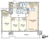 HARUMI FLAG SKYDUO SUN VILLAGE (晴海フラッグ スカイデュオ サンヴィレッジ) 9階 間取り図