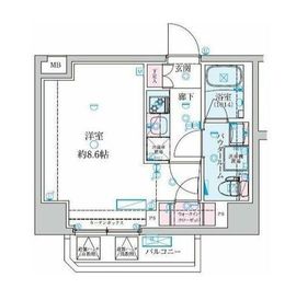 GENOVIA大師橋 (ジェノヴィア大師橋) 4階 間取り図