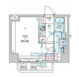 GENOVIA大師橋 (ジェノヴィア大師橋) 8階 間取り図