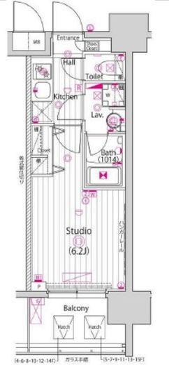 グランド・ガーラ川崎西口 13階 間取り図