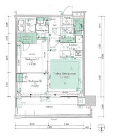 HARUMI FLAG SKYDUO PARK VILLAGE (晴海フラッグ スカイデュオ パークヴィレッジ) 34階 間取り図