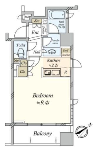 東京日本橋シティタワー 2階 間取り図