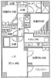 パークハウス下馬一丁目 7階 間取り図