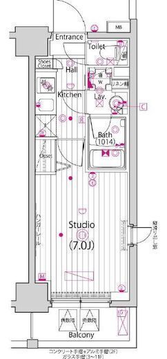 ガーラ・ステーション横濱大通り公園 3階 間取り図