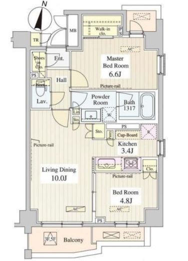 ル・シュクレ永福 (LeSucre永福) 206 間取り図