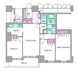 レジディアタワー目黒不動前 2008 間取り図