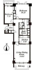 広尾ガーデンヒルズ 5階 間取り図